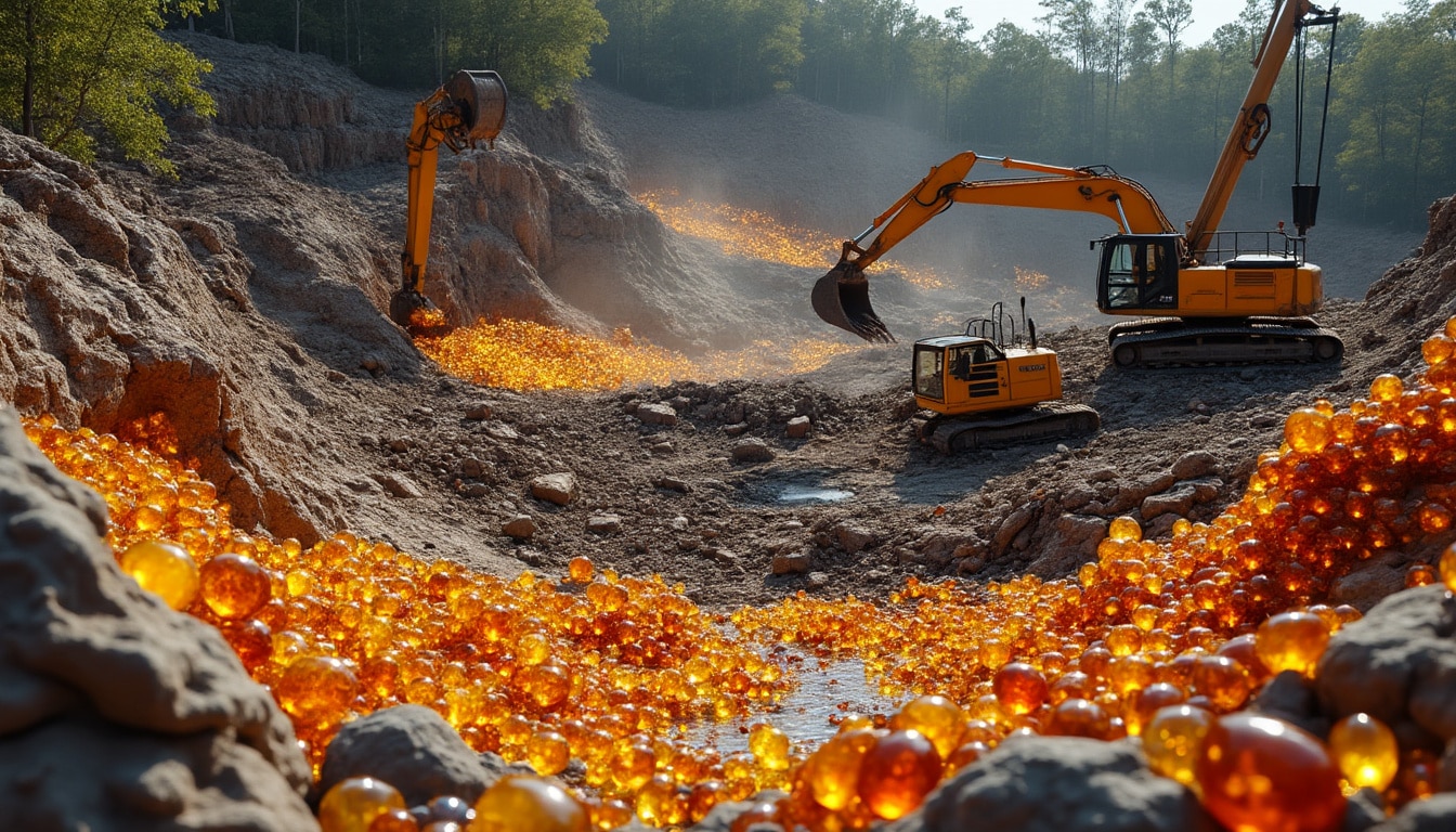 Extraction de l&rsquo;ambre : les méthodes et leurs dégâts